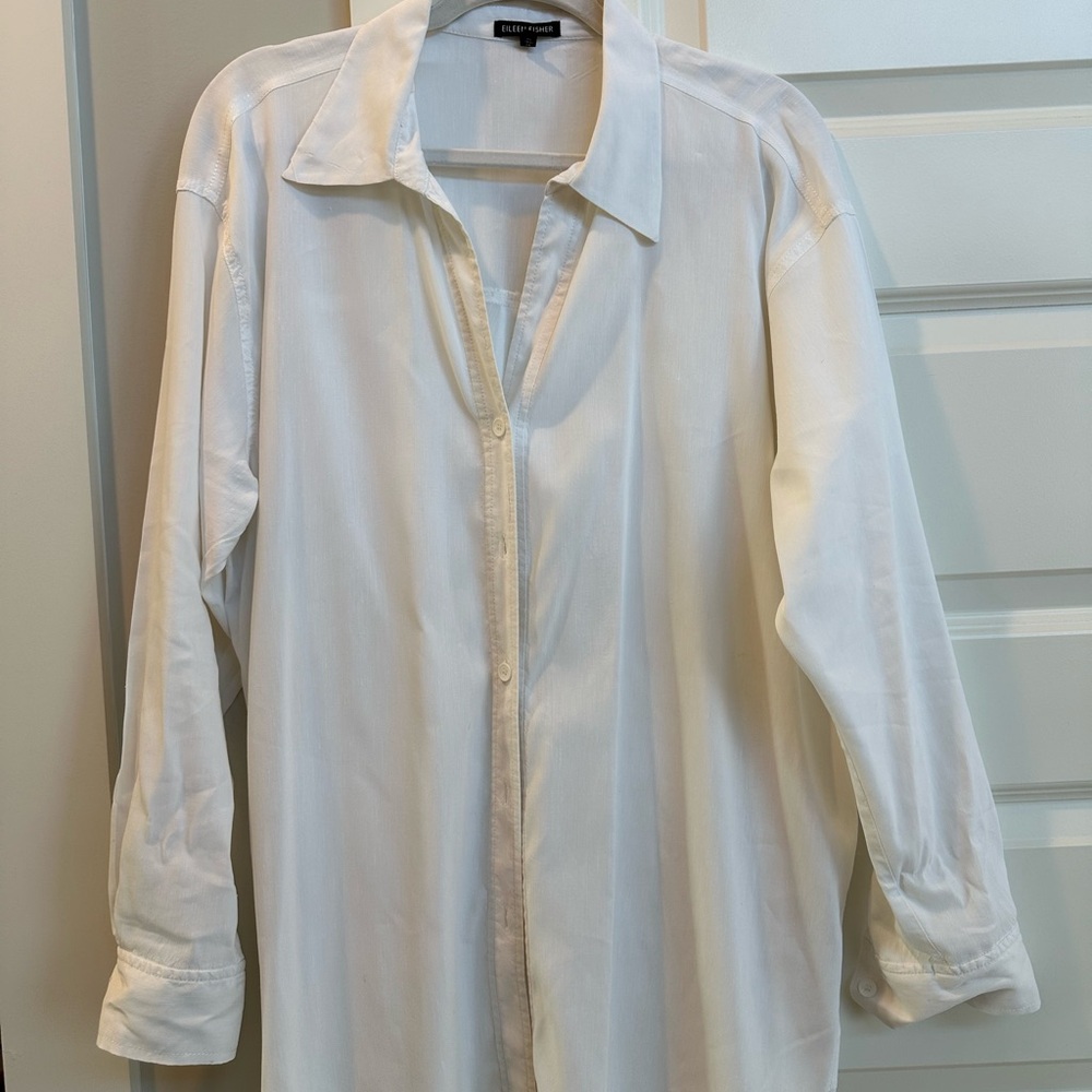 Eileen Fisher perfect white blouse